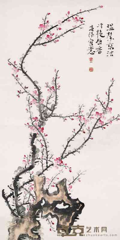 霍春阳 梅花 镜心 136×68cm